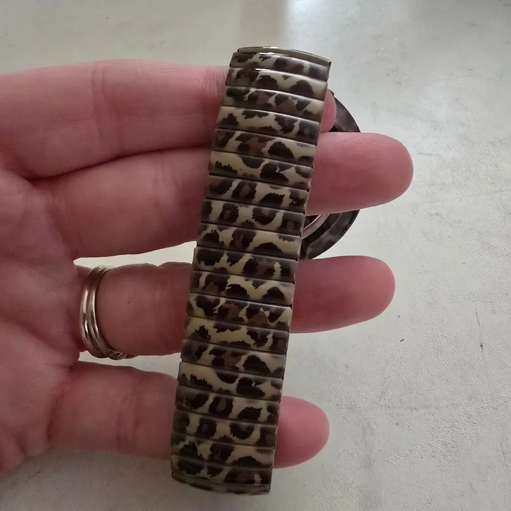 Y2k Geneva Quartz Watch Leopard Print Oversized Face Stretch Band Y2K Preppy